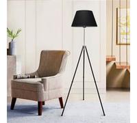 Lampadaire Livingston hauteur 150 cm E27 noir / argenté [lux.pro] Gris G