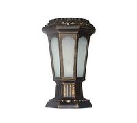 Lampadaire Lumières Extérieures, Vintage Colonne Solaire Phare Extérieur Ménage Étanche Réverbère Porte Lumière En Aluminium Verre Stigma Lampe Post Sol Porche Patio Lumières Colonne Pilier Rue Lante