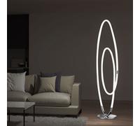 Lampadaire Luminaire de Salon LED Variateur Couleurs Chromées Accumulateur