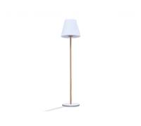 Lampadaire Lumineux Solaire Standy Wood Solar Bois Clair Métal H150cm Beige