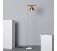 Lampadaire Marbre Et Métal Tinos Doré