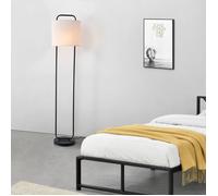 Lampadaire Meløy E27 hauteur 162 cm noir blanc