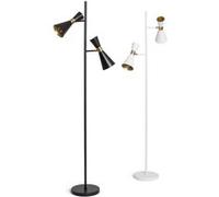 Lampadaire Métal 2 Spots Jigger Noir- Doré Noir- Doré G