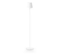 Lampadaire métal, 500 lumens, CCT & Dimmable, Rechargeable, 130cm, Blanc