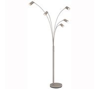 Lampadaire, métal, couleur sable, mat, lampe de salon, interrupteur, H 204 cm