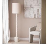 Lampadaire Métal et Lin Aimahar Blanc Gardénia