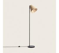 Lampadaire Métal et Rotin Cesto
