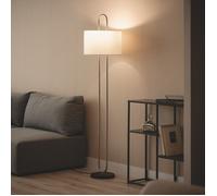 Lampadaire Métal Et Tissu Duque Blanc