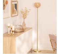 TechBrey Lampadaire Métal et Verre Klimt Ambre Ambre G