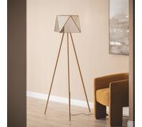 Lampadaire Métal et Verre Mattina Doré