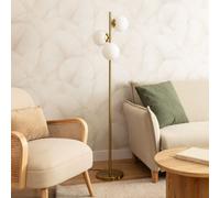 Lampadaire Métal et Verre Moonlight Brass Round 3 Spots