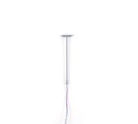 Lampadaire miniature en métal pour modélisme de chemin de fer, éclairage de rue, maison, jardin, cour, paysage, décoration grise (1:150) (blanc)