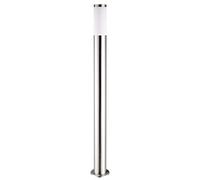 Lampadaire moderne 100 cm Luminaire extérieur E27 Lampe de jardin en acier inoxydable - Argent