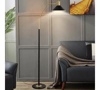 Lampadaire moderne à arc de 168 cm avec base en marbre et abat-jour E26 réglable à intensité variable pour salon, chambre à coucher, bureau, décoration d'intérieur élégante, design en fer