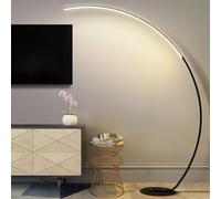 Lampadaire Moderne Arc 65" Style Canne à pêche, LED à intensité Variable, sur Pied avec Base Ronde en Fer et Abat-Jour en Acrylique, idéal pour Salon, Chambre, Bureau ou Salle à ma
