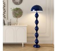 Lampadaire moderne en forme de champignon à intensité variable avec abat-jour en fer et interrupteur à pied pour salon et chambre à coucher, compatible avec les ampoules E26/E27
