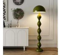 Lampadaire moderne en forme de champignon à intensité variable avec abat-jour en fer et interrupteur à pied pour salon et chambre à coucher, compatible avec les ampoules E26/E27
