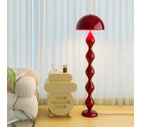 Lampadaire moderne en forme de champignon à intensité variable avec abat-jour en fer et interrupteur à pied pour salon et chambre à coucher, compatible avec les ampoules E26/E27