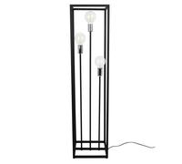 Lampadaire Moderne Light-Home - modèle CAGE - Lampadaire sur Pied Salon - Elégante lampe industrielle - Noir et Or - 130x30x25 cm
