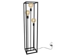 Lampadaire Moderne Light-Home - modèle CAGE - Lampadaire sur Pied Salon - Elégante lampe industrielle - Noir - 130x30x25 cm