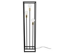 Lampadaire Moderne Light-Home - modèle CAGE - Lampadaire sur Pied Salon - Lampe Industrielle - Noir et Argent - 130x30x25 cm