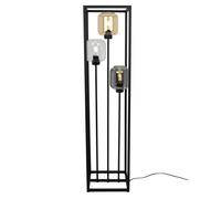 Lampadaire Moderne Light-Home - modèle NOVALJA CAGE - Lampadaire sur Pied Salon - Lampe Industrielle - Noir - Mix - 130x30x25 cm