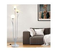 Lampadaire Moderne Simple avec Base en marbre et Abat-Jour en Verre pour Chambre à Coucher, Chevet, Salon, Bureau, Support