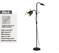 Lampadaire moderne, source lumineuse E27, direction réglable à 360°, fiche UE noire
