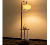 Lampadaire Tomons Lampadaire avec Table, Lampe de Lecture Ajustable pour Chambre à Coucher, Salle de Séjour