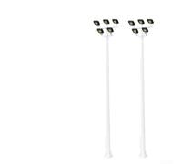 Lampadaire N Échelle 10cm 2-Pack pour 3v Lampadaire N Échelle | Échelle N 1:150, hauteur 10cm, pour lumière blanche vive, alimentation pour 3v AC/DC, pour idéal maquettes