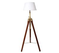 Lampadaire nautique vintage en bois trépied lampe de coin abat-jour chambre salon lampe de sol maison lampe décorative cadeau de Noël