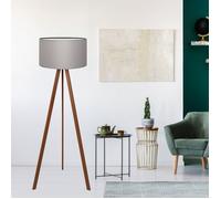 Lampadaire Newport hauteur 140 cm E27 effet bois gris