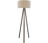 Lampadaire Newport hauteur 140 cm E27 effet bois, marron clair
