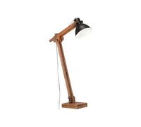 vidaXL Lampadaire Noir Bois de manguier massif E27 320581