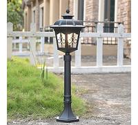 Lampadaire noir classique E27 pour extérieur, éclairage de jardin et terrasse, parfait pour les espaces résidentiels ruraux, améliore votre ambiance extérieure
