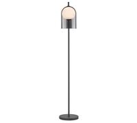 Lampadaire noir lampadaire verre lampadaire salon, métal, fumé, 1x E27, LxH 26 x 157 cm Wofi 11301