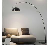 Lampadaire noir moderne for salon Arc Pole Design Lampe sur pied Forme de canne à pêche Lampe sur pied en marbre Lumière sur pied Angle réglable Abat-jour Lampadaire for chambre à coucher Restaurant S