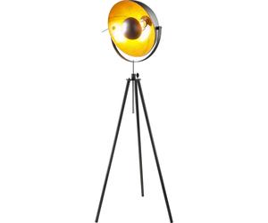 Lampadaire noir Projecteur Plafonnier Projecteur Salon Interrupteur Lampe en kit avec ampoule LED incluse