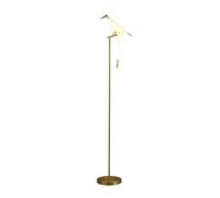 Lampadaire Nordic Creative Bird Lampadaire Acrylique Abat-Jour Lampadaire pour Salon Chambre Papier Grue Oiseau Lampe sur Pied Lampe sur Pied LED (Couleur : Single Head Taille : Lumière Blanche)