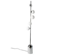 Lampadaire nordique en métal chromé avec 5 sphères 3D, douille G9 LED max. 9W, design moderne