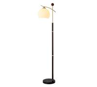 Lampadaire nordique en verre globe de 63,8 pouces, en fer à arc noir, base en marbre, lampe haute avec interrupteur au pied, E26, lampe sur pied à intensité variable pour salon, chambre à coucher,