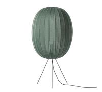Lampadaire Ovale Haut Knit-Wit , Made By Hand, Diamètre Moyen 65 Cm, Vert Tweed.