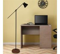 Lampadaire Peterborough hauteur 145 cm E14 effet bois / noir [lux.pro] Noir G