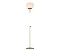 Lampadaire réglable E27 Max 40W laiton antique et verre blanc - Markslöjd - Rise