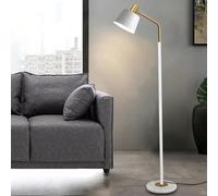 Lampadaire rétro à arc américain de 150,1 cm, lampe de lecture réglable, base en marbre, variateur d'intensité E26, grande lampe élégante pour décoration de salon et de studio, solution d'éclairage