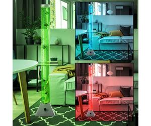 Lampadaire RGB LED colonne d'eau couleur changeante lampe câble décoration poisson