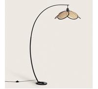 TechBrey Lampadaire Rotin Arc Nirvana Naturel Naturel G