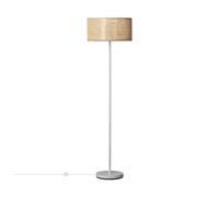 LEDKIA LIGHTING - Lampadaire Baracoa en Rotin et Métal | Compatible Ampoules E27, IP20 | Design Épuré pour Salon, Chambre, Cuisine | Hauteur 148 cm, Diamètre 40 cm, Blanc