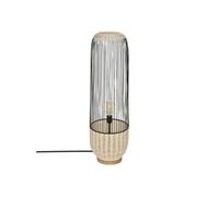 Lampadaire rotin et métal H95 Anea