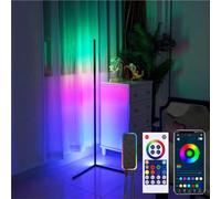 Lampadaire RVB, 120 Cm, Lampadaire D'angle LED Intelligent, Lumière D'ambiance RVB À Couleur Changeante, Lampe Sur Pied Avec Télécommande Pour Chambre À Coucher, Décoration De Salon